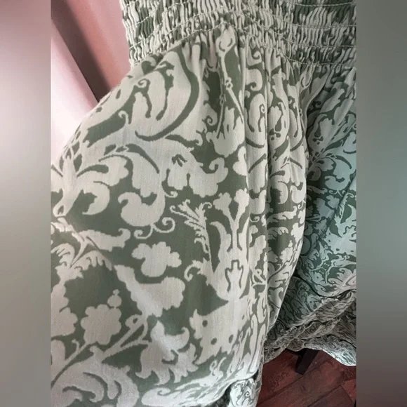 Hill House Ellie Nap Dress in Green Jacquard - Picture 3 of 4